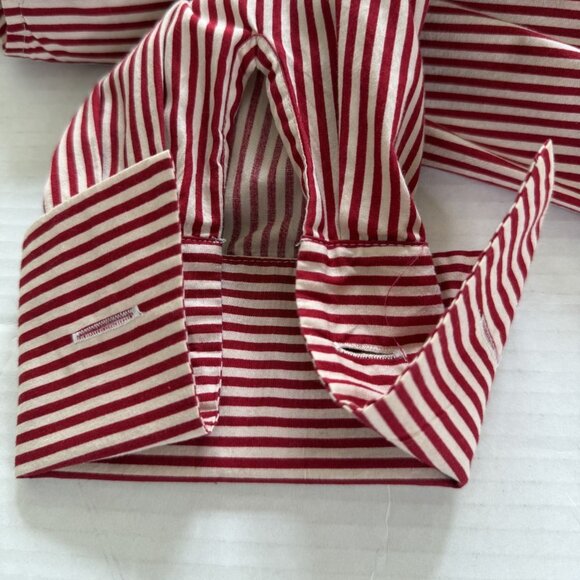 Rena Rowan For Saville Red & White Striped Cotton Button-Up Shirt 20W Office - Picture 9 of 10